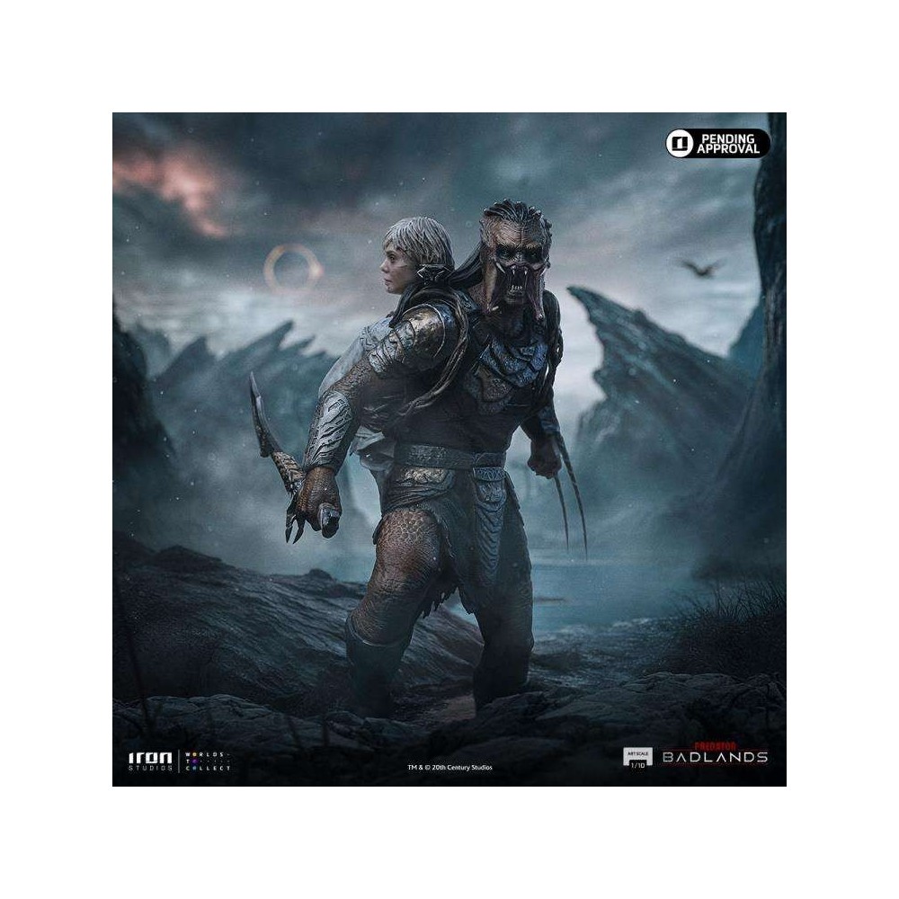 PREDATOR BADLANDS DECK AND THIA ART SCALE 1/10 STATUA FIGURE IRON STUDIOS