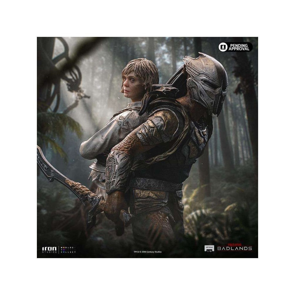 PREDATOR BADLANDS DECK AND THIA ART SCALE 1/10 STATUA FIGURE IRON STUDIOS