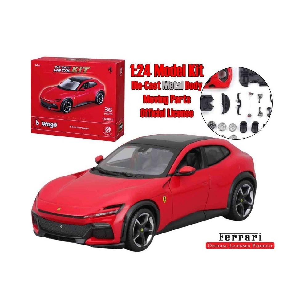 BBURAGO FERRARI PUROSANGUE DIE CAST METAL 1/24 MODEL KIT MODEL REPLICA