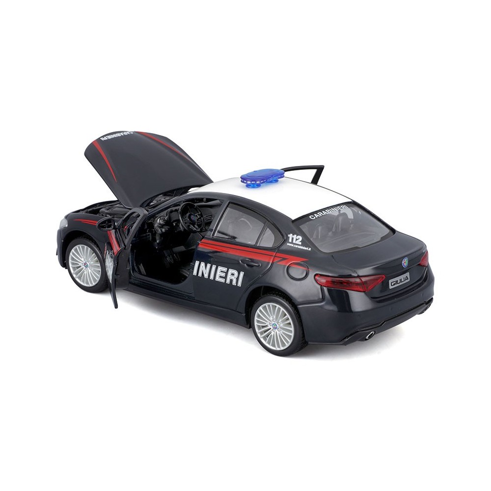 BBURAGO ALFA ROMEO GIULIA CARABINIERI DIE CAST METAL 1/24 MODEL KIT MODEL REPLICA
