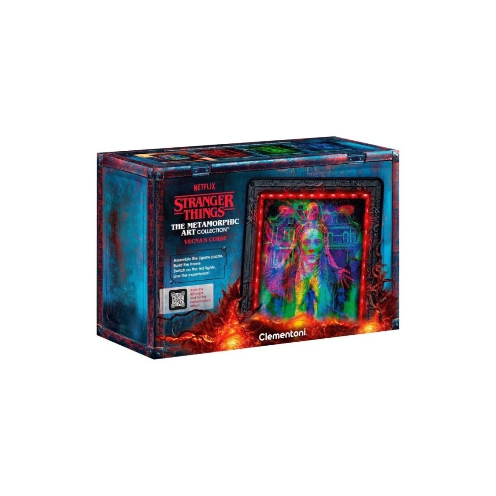CLEMENTONI STRANGER THINGS THE METAMORPHIC ART COLLECTION VECNA'S CURSE 520 PIECES PUZZLE WITH LED