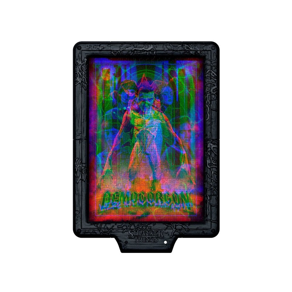 CLEMENTONI STRANGER THINGS THE METAMORPHIC ART DEMOGORGON'S HUNT 520 PIECES PUZZLE WITH LED