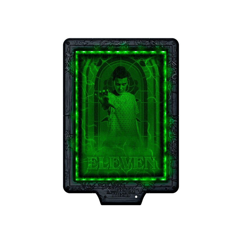 STRANGER THINGS THE METAMORPHIC ART DEMOGORGON'S HUNT 520 PEZZI PUZZLE CON LED CLEMENTONI