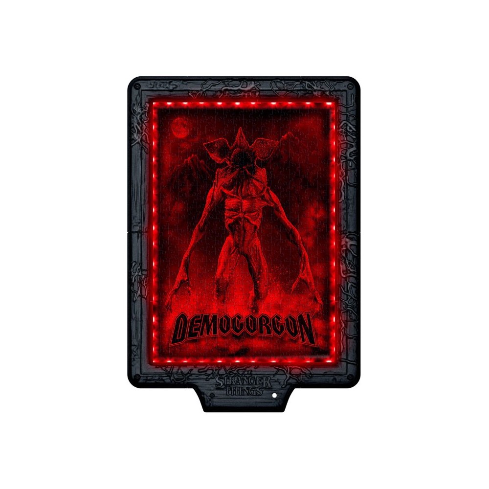 CLEMENTONI STRANGER THINGS THE METAMORPHIC ART DEMOGORGON'S HUNT 520 PIECES PUZZLE WITH LED