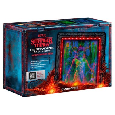 STRANGER THINGS THE METAMORPHIC ART DEMOGORGON'S HUNT 520 PEZZI PUZZLE CON LED CLEMENTONI