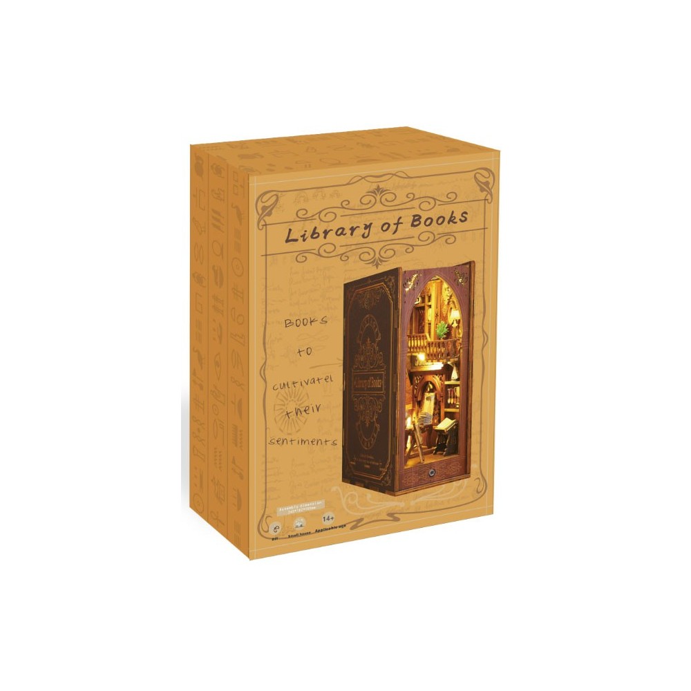 BOOK NOOK LIBRARY OF BOOKS MINI DIORAMA