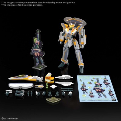 BANDAI HG HIGH GRADE VF-31E SIEGFRIED CHUCK MUSTANG USE DLX 1/144 SCALE MODEL KIT ACTION FIGURE
