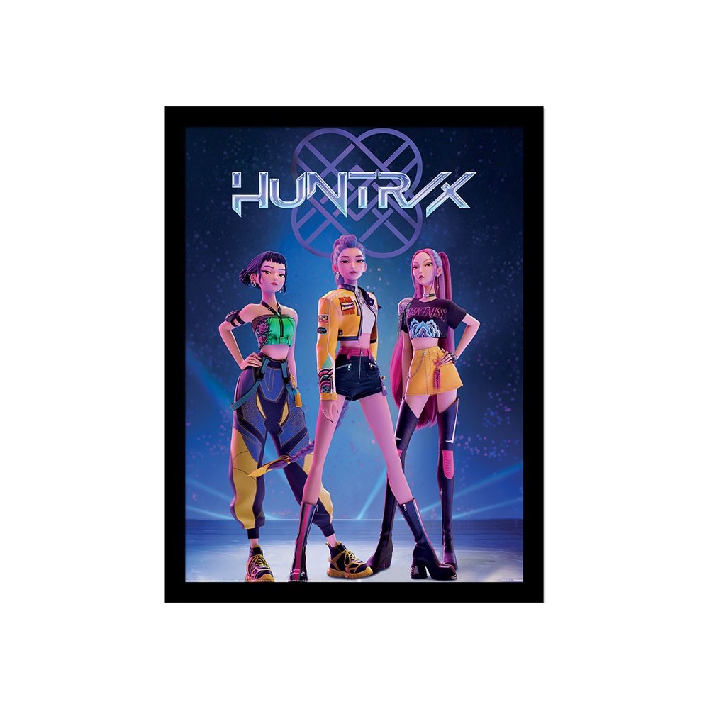 KPOP DEMON HUNTERS HUNTRIX QUADRO COLLECTOR PRINT 30X40CM PYRAMID INTERNATIONAL