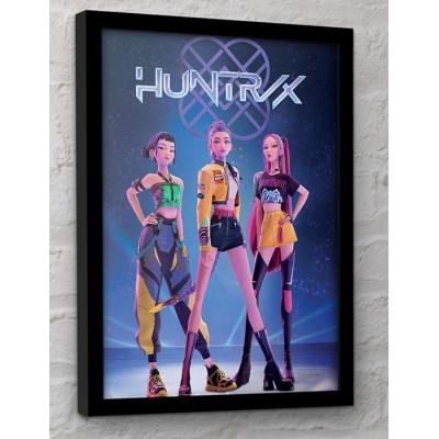 KPOP DEMON HUNTERS HUNTRIX QUADRO COLLECTOR PRINT 30X40CM PYRAMID INTERNATIONAL