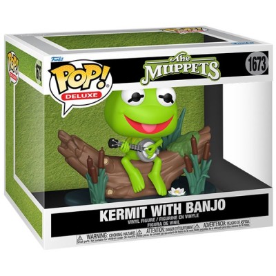 FUNKO POP! THE MUPPETS KERMIT WITH BANJO DELUXE BOBBLE HEAD KNOCKER FIGURE FUNKO