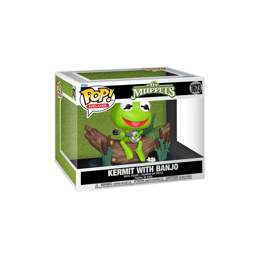 FUNKO POP! THE MUPPETS KERMIT WITH BANJO DELUXE BOBBLE HEAD KNOCKER FIGURE FUNKO