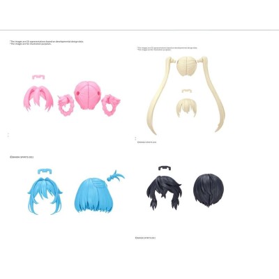 30MS OPTION HAIR STYLE PARTS SET 13 MODEL KIT BANDAI