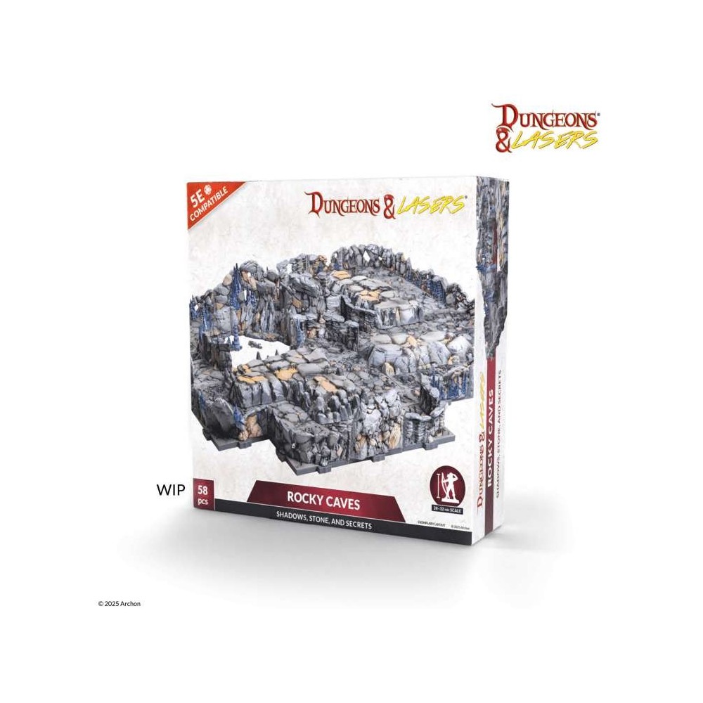 ARCHON STUDIO DUNGEONS AND LASERS ROCKY CAVE UNPAINTED SET