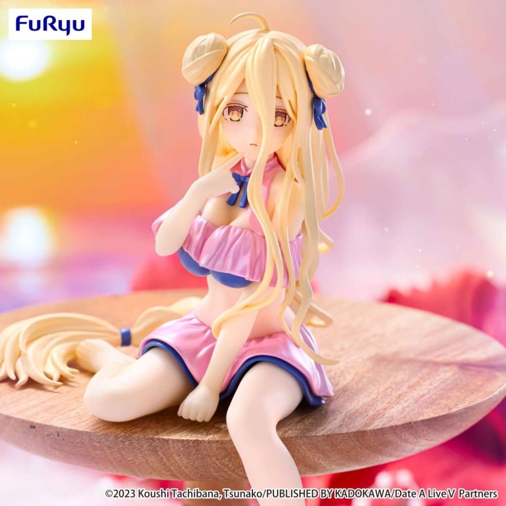 FURYU DATE A LIVE 5 MUKURU SWIMSUIT PASTEL PINK NOODLE STOPPER SERIES FIGURE STATUE
