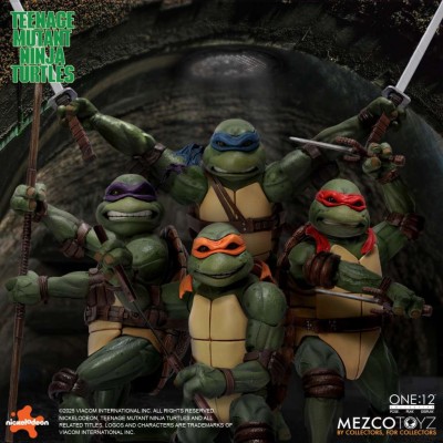 MEZCO TOYS TEENAGE MUTANT NINJA TURTLES 1990 MOVIE SET 4X ONE:12 COLLECTIVE SERIES ACTION FIGURES