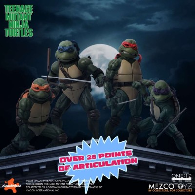 MEZCO TOYS TEENAGE MUTANT NINJA TURTLES 1990 MOVIE SET 4X ONE:12 COLLECTIVE SERIES ACTION FIGURES
