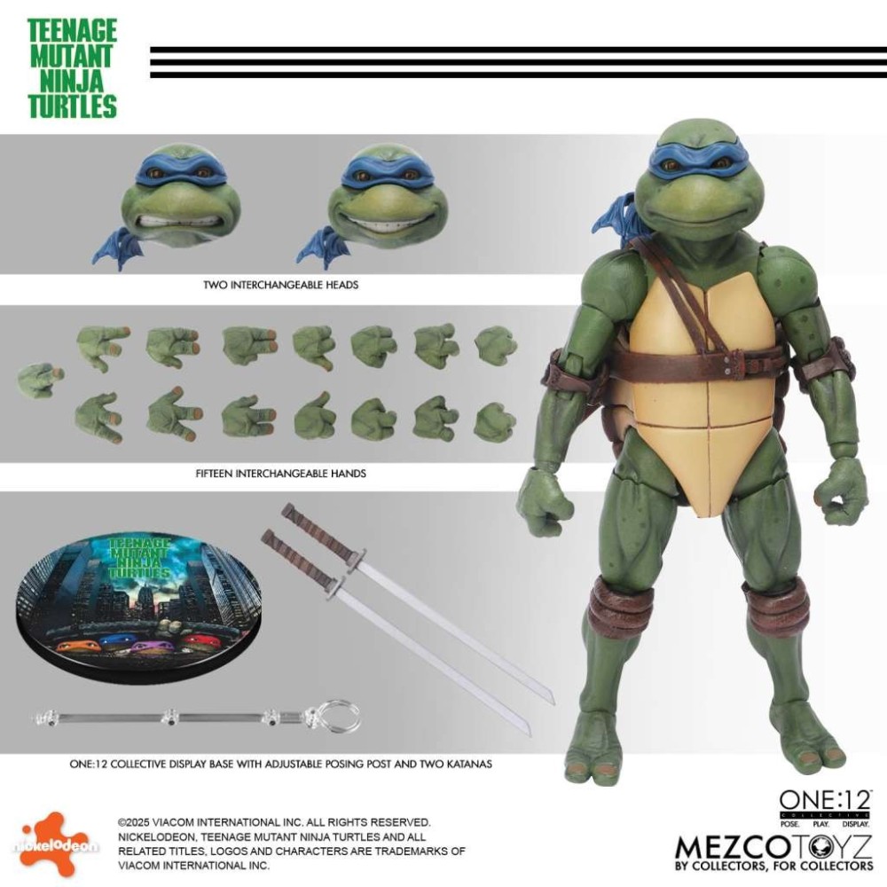 MEZCO TOYS TEENAGE MUTANT NINJA TURTLES 1990 MOVIE SET 4X ONE:12 COLLECTIVE SERIES ACTION FIGURES