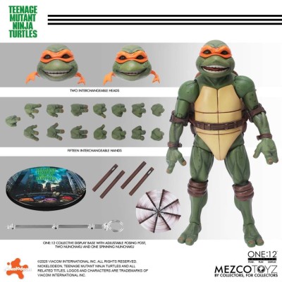 MEZCO TOYS TEENAGE MUTANT NINJA TURTLES 1990 MOVIE SET 4X ONE:12 COLLECTIVE SERIES ACTION FIGURES