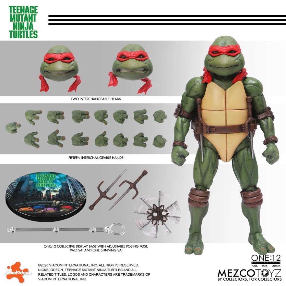 MEZCO TOYS TEENAGE MUTANT NINJA TURTLES 1990 MOVIE SET 4X ONE:12 COLLECTIVE SERIES ACTION FIGURES