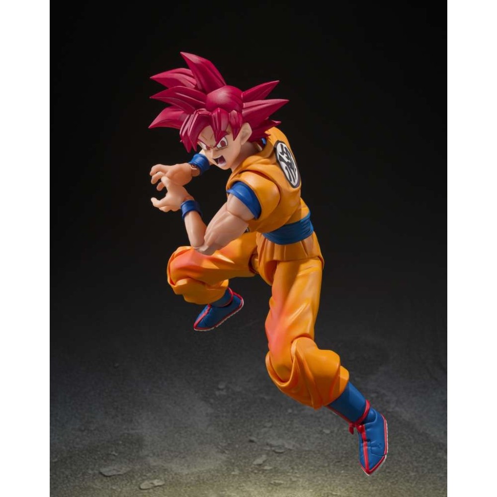 DRAGON BALL SUPER SAIYAN GOD SON GOKU GOD AURA S.H. FIGUARTS ACTION FIGURE BANDAI