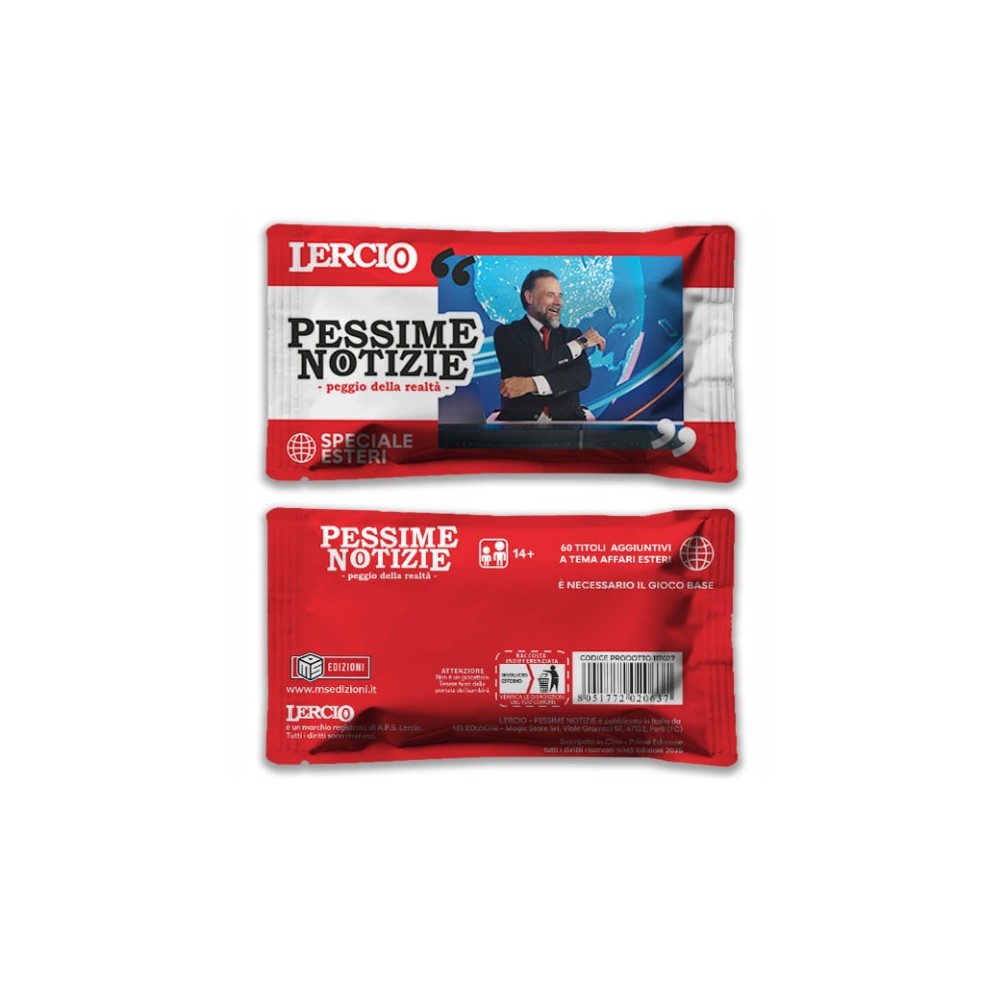 LERCIO PESSIME NOTIZIE ESPANSIONE SPECIALE ESTERI GIOCO DA TAVOLO ITALIANO MS EDIZIONI