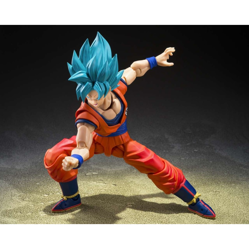 BANDAI DRAGON BALL SUPER SAIYAN GOD SON GOKU GOD BLUE POWER S.H. FIGUARTS SERIES ACTION FIGURE