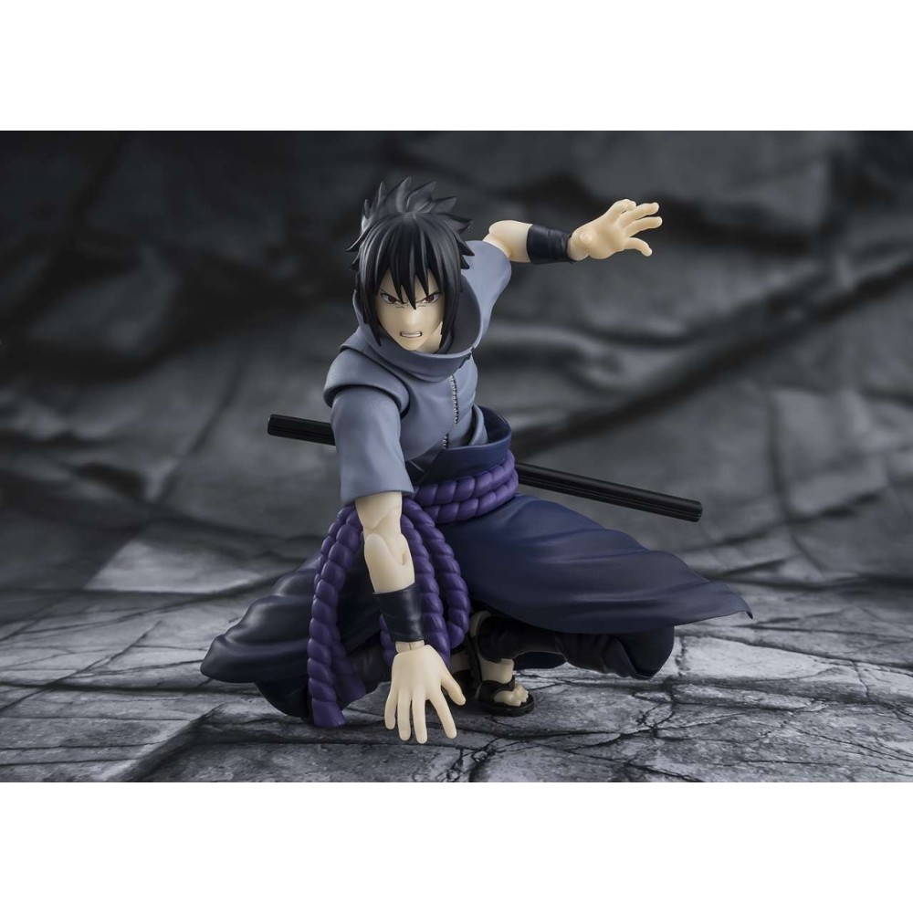 BANDAI NARUTO SHIPPUDEN SASUKE UCHIHA SOLITARY SHINOBI S.H. FIGUARTS SERIES ACTION FIGURE
