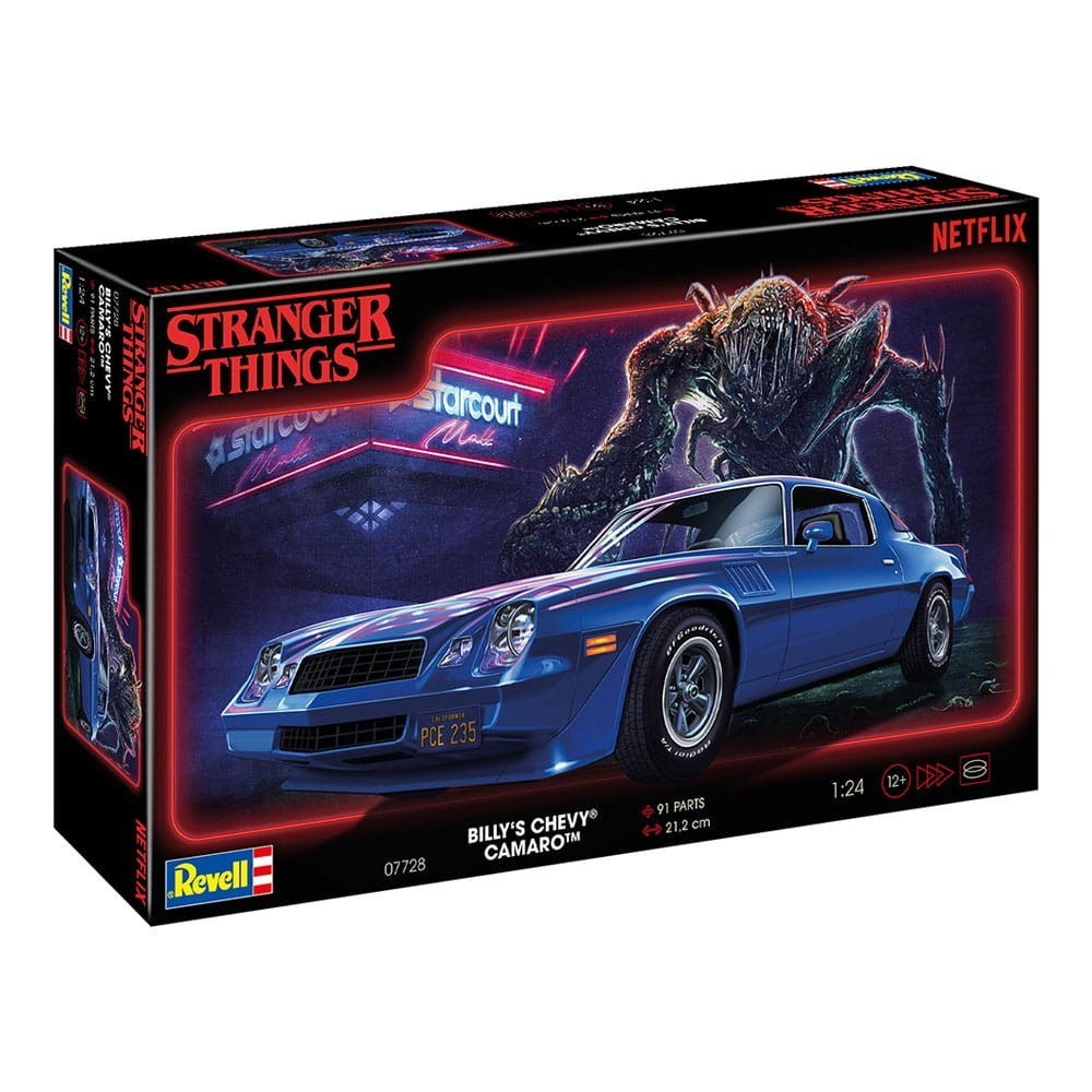 STRANGER THINGS CHEVY CAMARO Z28 1/25 MODEL KIT FIGURE REVELL