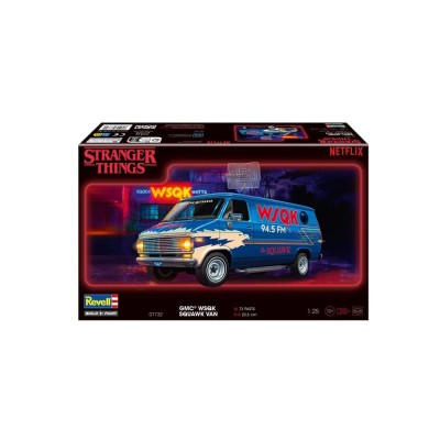 STRANGER THINGS GMC WSQK SQUAWK VAN 1/25 MODEL KIT FIGURE REVELL