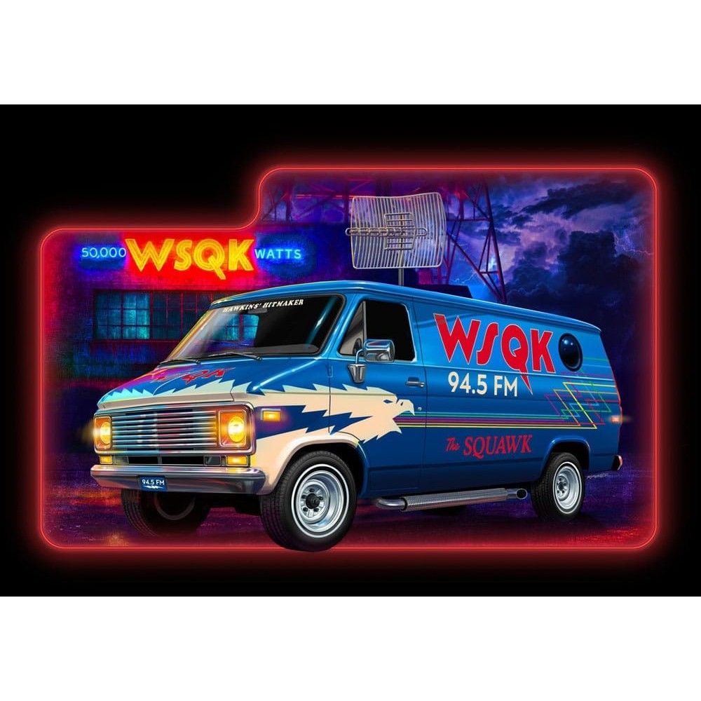 STRANGER THINGS GMC WSQK SQUAWK VAN 1/25 MODEL KIT FIGURE REVELL