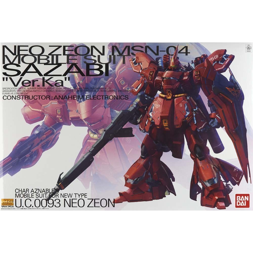 MASTER GRADE MG GUNDAM MSN-04 SAZABI VER KA 1/100 MODEL KIT BANDAI