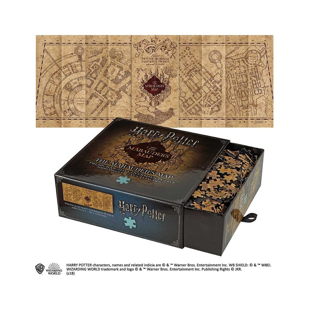HARRY POTTER THE MARAUDER'S MAP 1000 PIECES PEZZI JIGSAW PUZZLE 85X32CM NOBLE COLLECTIONS