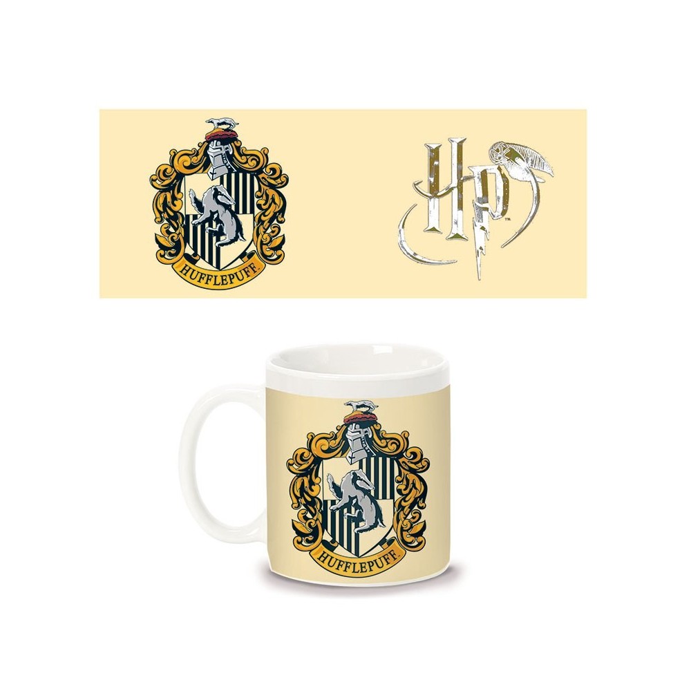 HARRY POTTER HUFFLEPUFF CREST MUG TASSOROSSO TAZZA IN CERAMICA