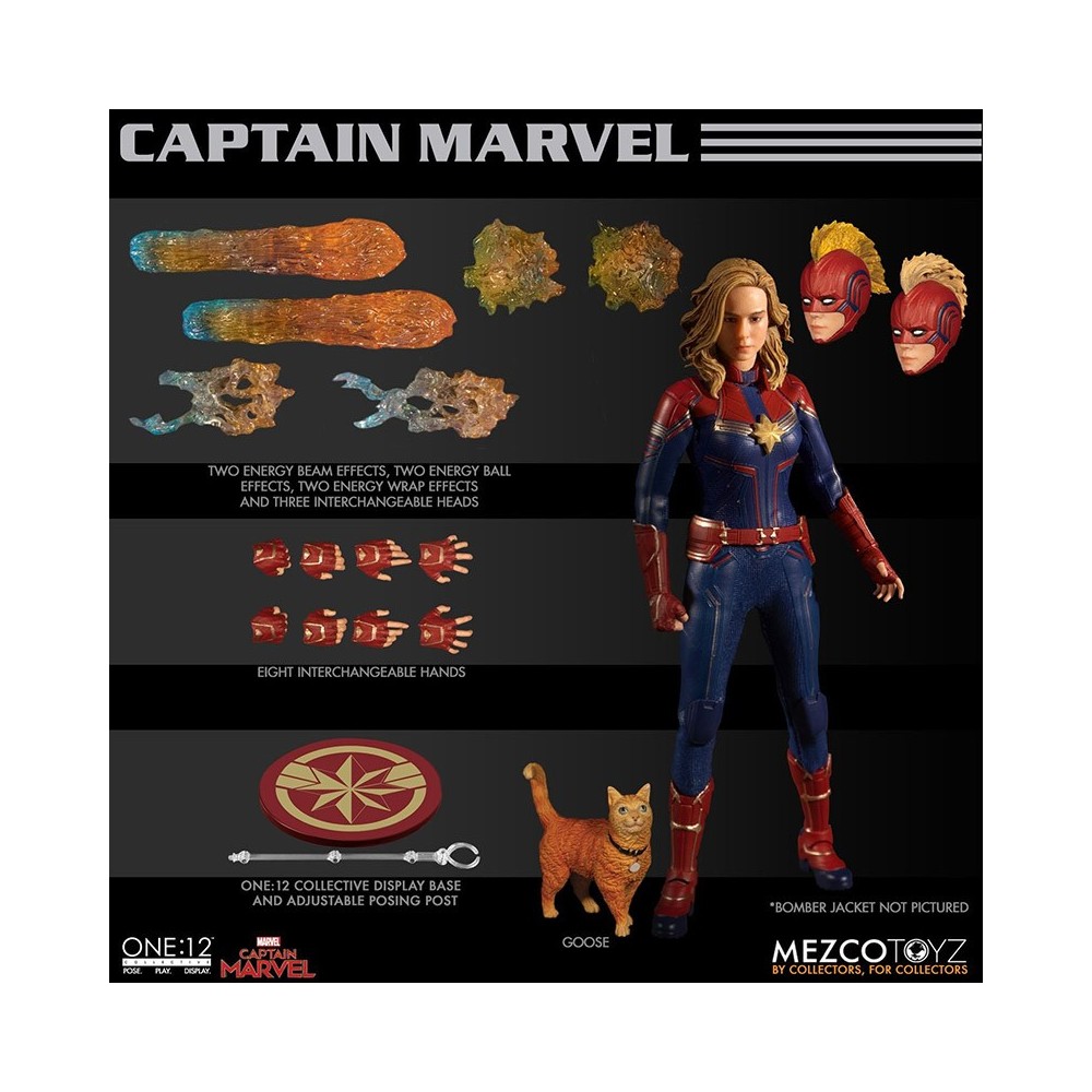 CAPTAIN MARVEL CLOTH ONE:12 COLLECTIVE ACTION FIGURE MEZCO TOYS
