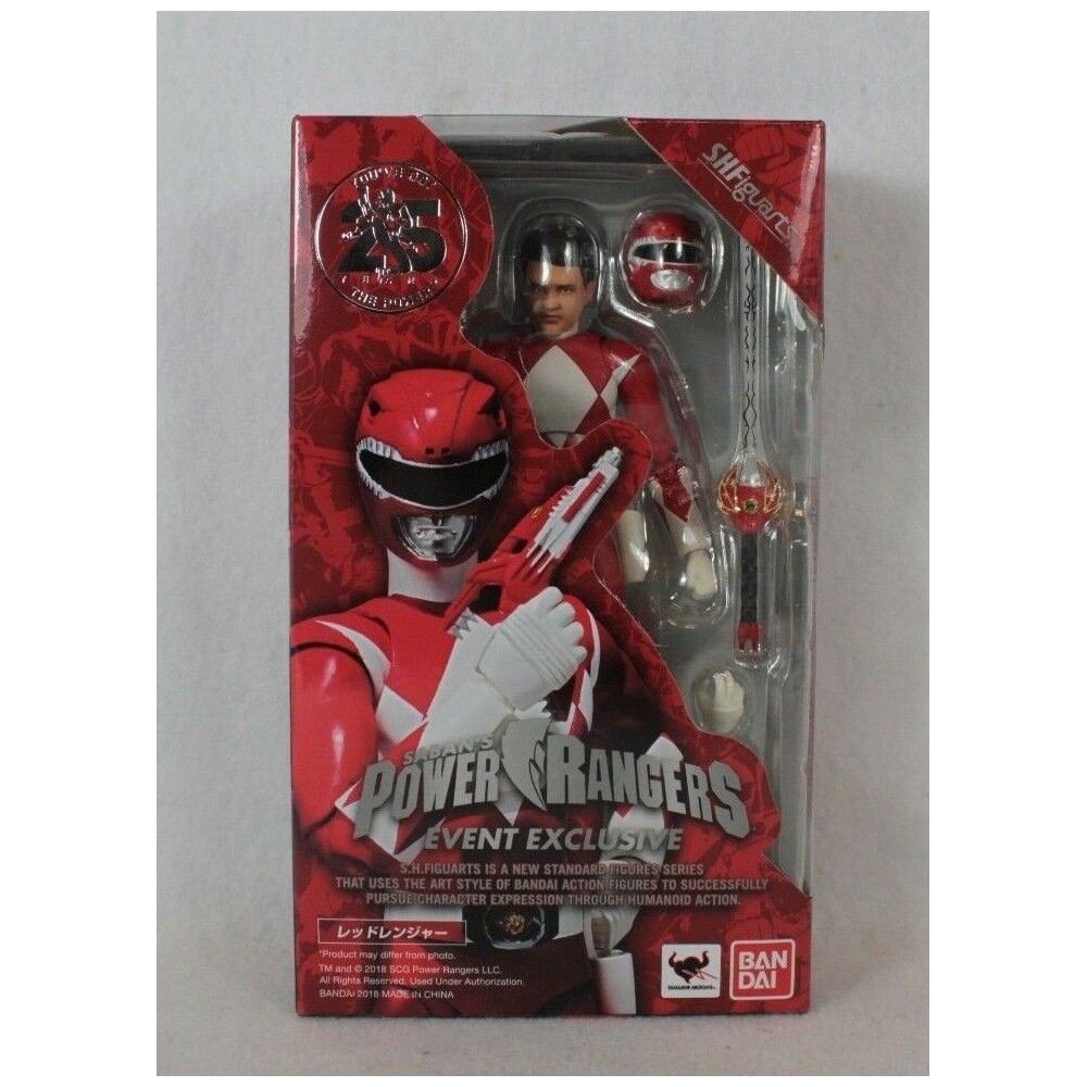 BANDAI POWER RANGERS RED RANGER SDCC 2018 S.H. FIGUARTS ACTION FIGURE