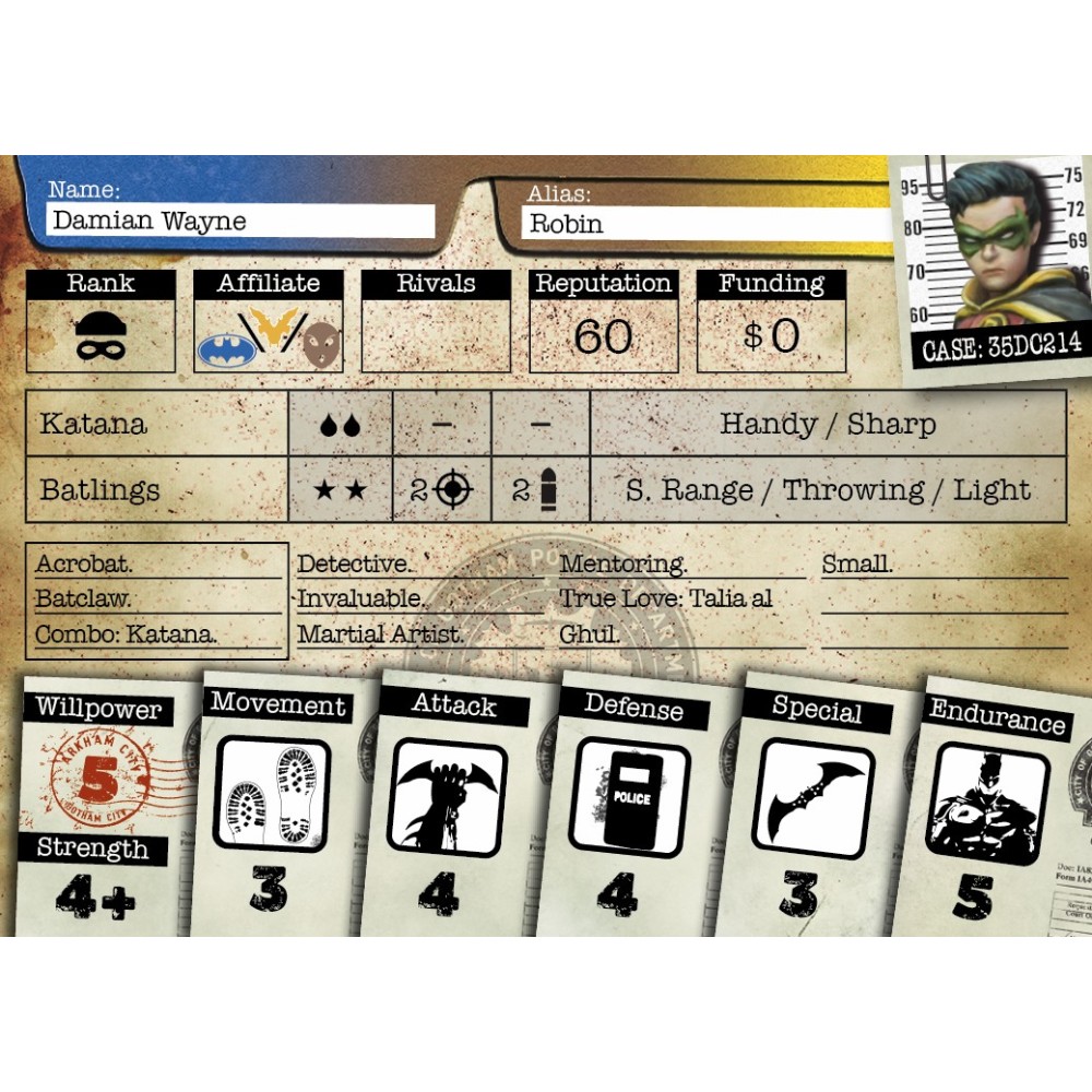 BATMAN MINIATURE GAME - ROBIN AND GOLIATH MINI RESIN STATUE FIGURE KNIGHT MODELS