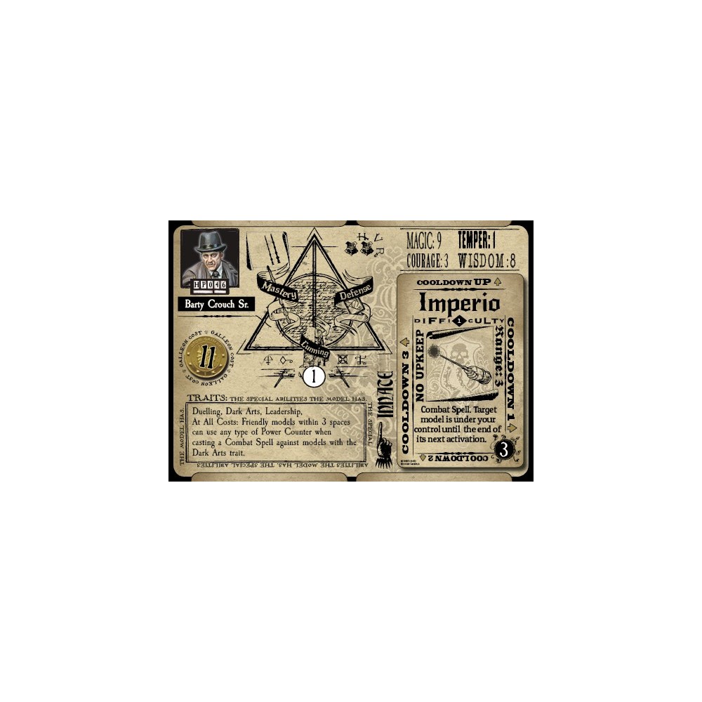 KNIGHT MODELS HARRY POTTER MINIATURE ADVENTURE GAME - BARTY CROUCH SR AND AURORS