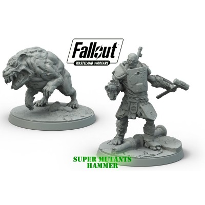 FALLOUT WASTELAND WARFARE SUPER MUTANTS HAMMER SET MINIATURE MODIPHIUS ENTERTAINMENT