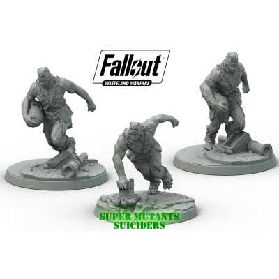 FALLOUT WASTELAND WARFARE SUPER MUTANTS SUICIDERS SET MINIATURE MODIPHIUS ENTERTAINMENT