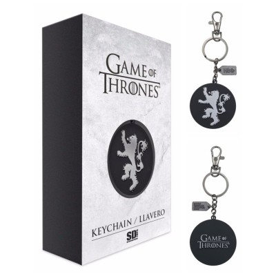 GAME OF THRONES LANNISTER SILVER LOGO METAL KEYCHAIN PORTACHIAVI SD TOYS