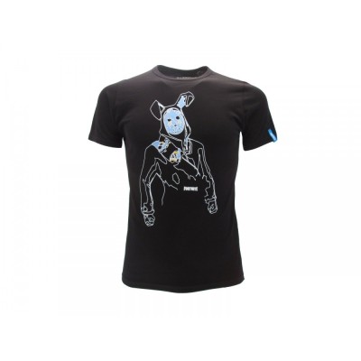 MAGLIA T SHIRT FORTNITE RABBIT CONIGLIO NERA