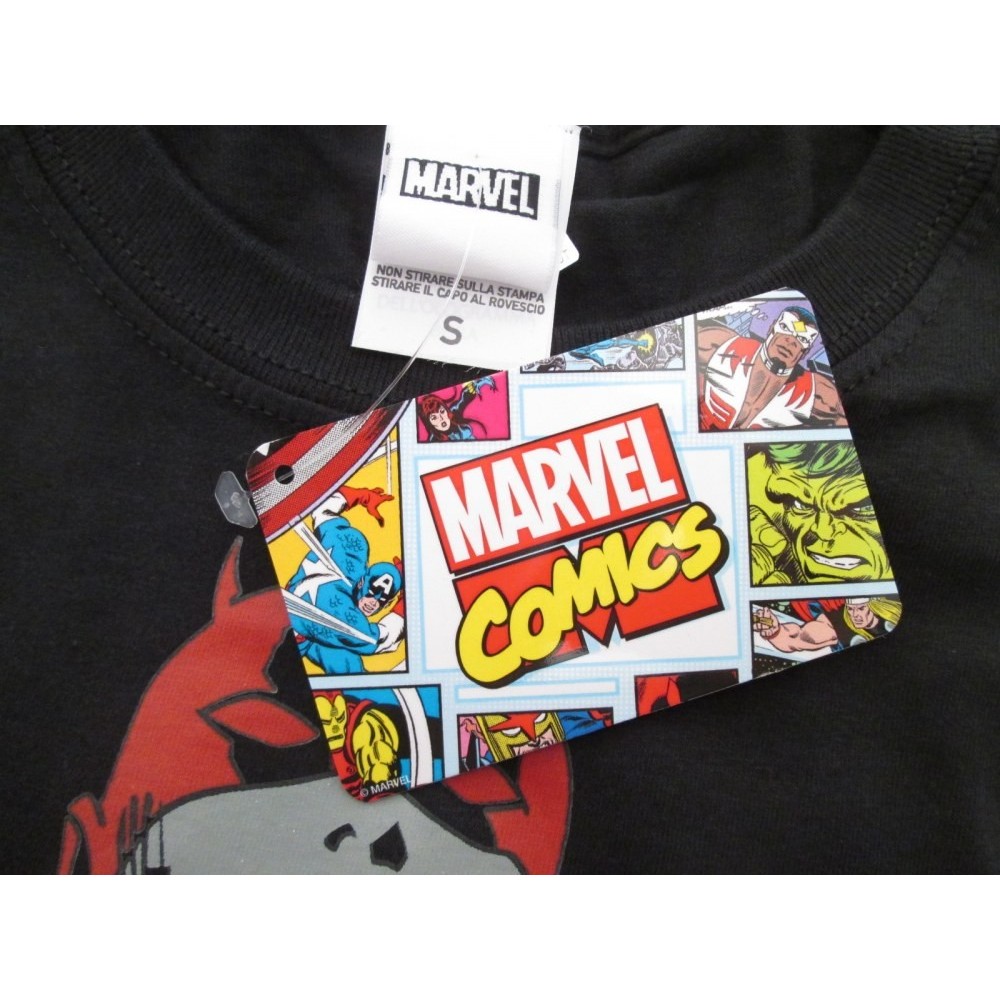 MAGLIA T SHIRT MARVEL DAREDEVIL THE MAN WITHOUT FEAR NERA
