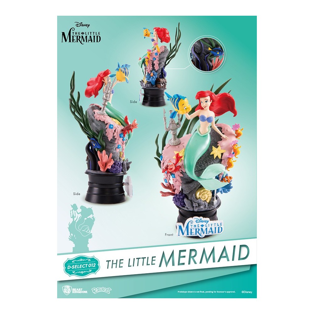 DISNEY LITTLE MERMAID D-SELECT PVC DIORAMA SIRENETTA 16CM FIGURE BEAST KINGDOM