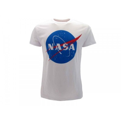 MAGLIA T SHIRT NASA LOGO BIANCA