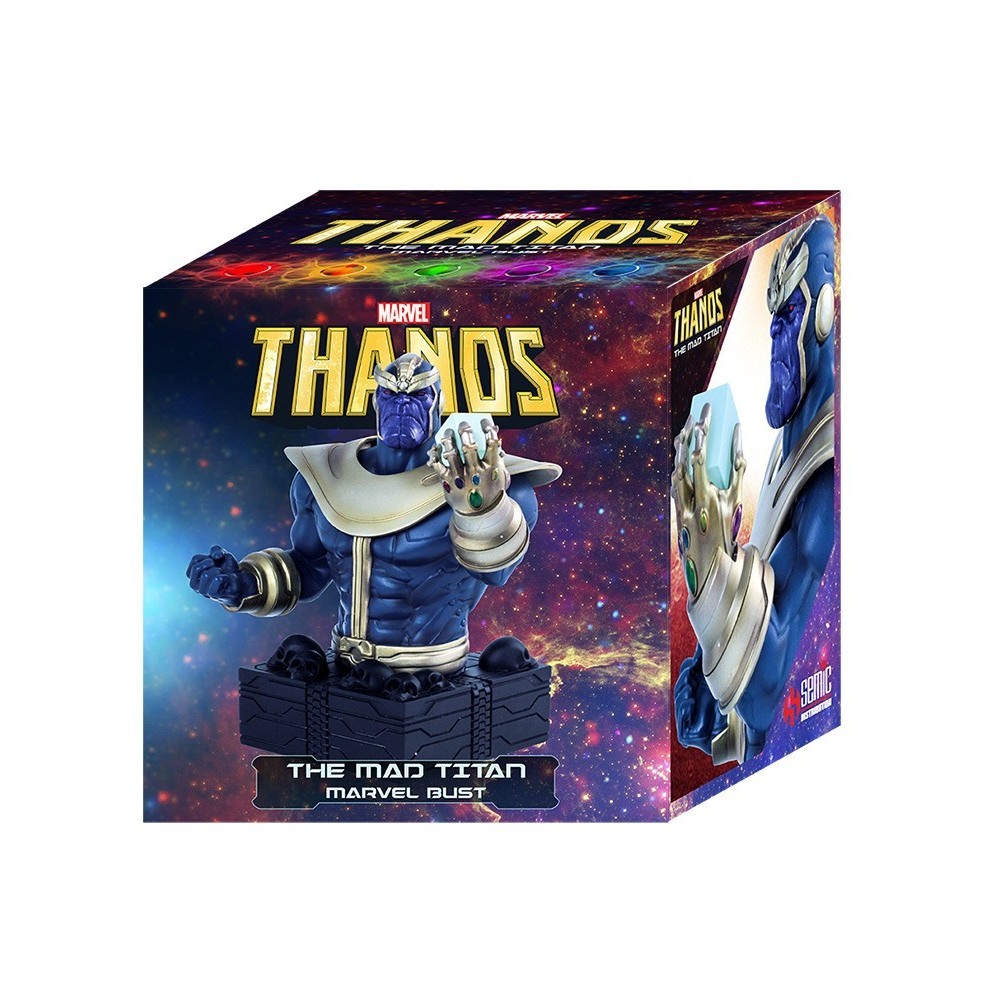 MARVEL THANOS THE MAD TITAN RESIN BUST 16 CM FIGURE SEMIC