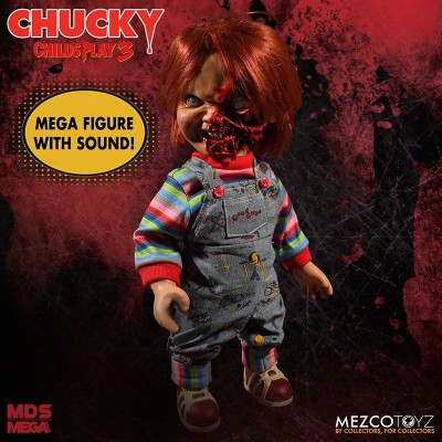 CHILD PLAY 3 PIZZA FACE CHUCKY TALKING ACTION FIGURE MEZCO TOYS