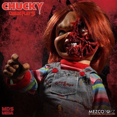 CHILD PLAY 3 PIZZA FACE CHUCKY TALKING ACTION FIGURE MEZCO TOYS