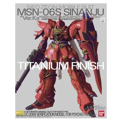MASTER GRADE MG MSN-06S SINANJU VER KA TITANIUM FINISH 1/100 MODEL KIT BANDAI