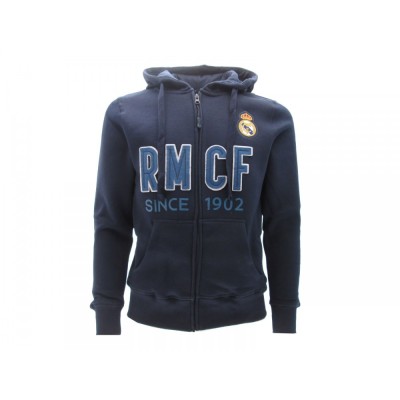 FELPA HOODIE ZIP UFFICIALE REAL MADRID RMCF