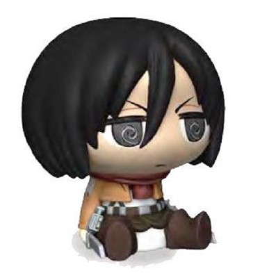 ATTACK ON TITAN ATTACCO DEI GIGANTI MIKASA CHIBI BANK SALVADANAIO FIGURE PLASTOY